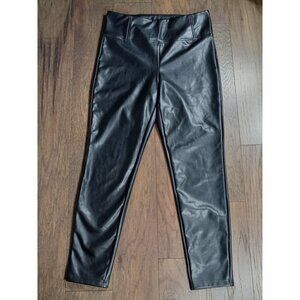 LAUNDRY BY SHELLI SEGAL Faux Leather Pants Black Size L EUC